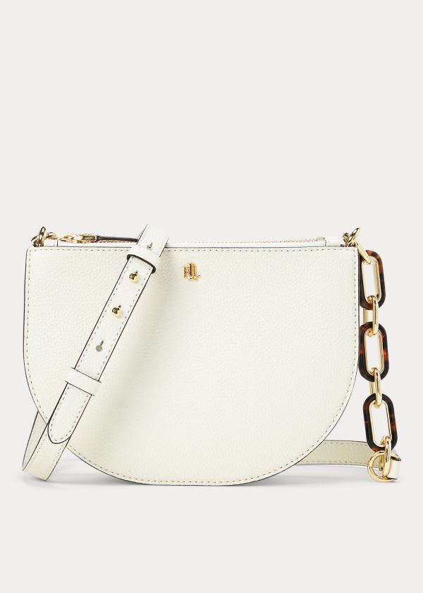 Bolsa Cruzadas Ralph Lauren Mujer Creme - Pebbled Leather - WXNBO3256